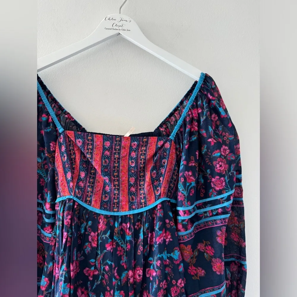 FREE PEOPLE Endless Afternoon Mini Dress in Midnight Combo XS - Image 6