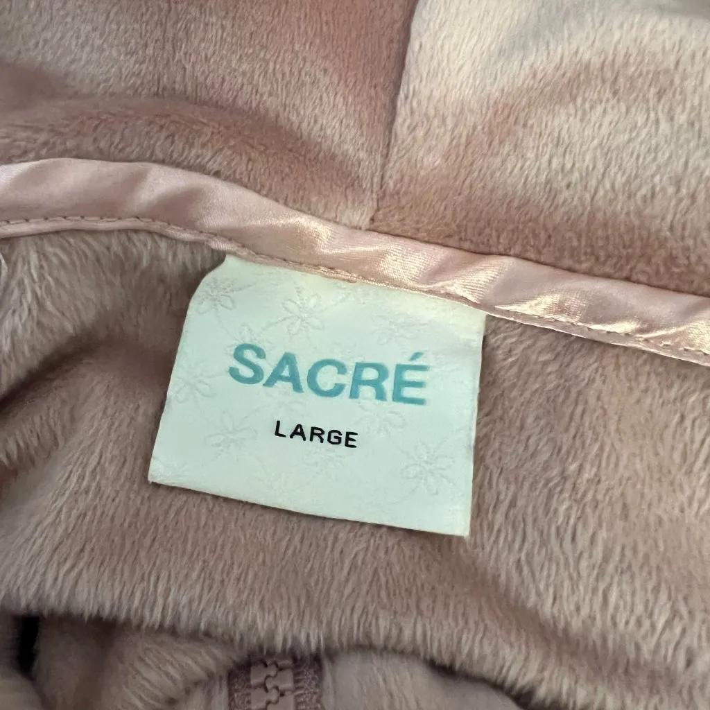 Sacre Pink Soft Velour Track Suit/Sweatsuit Size M - Image 11