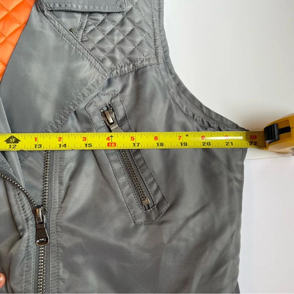 Monkees of Virginia Beach Orange and Gray Vest. Size L - Image 3