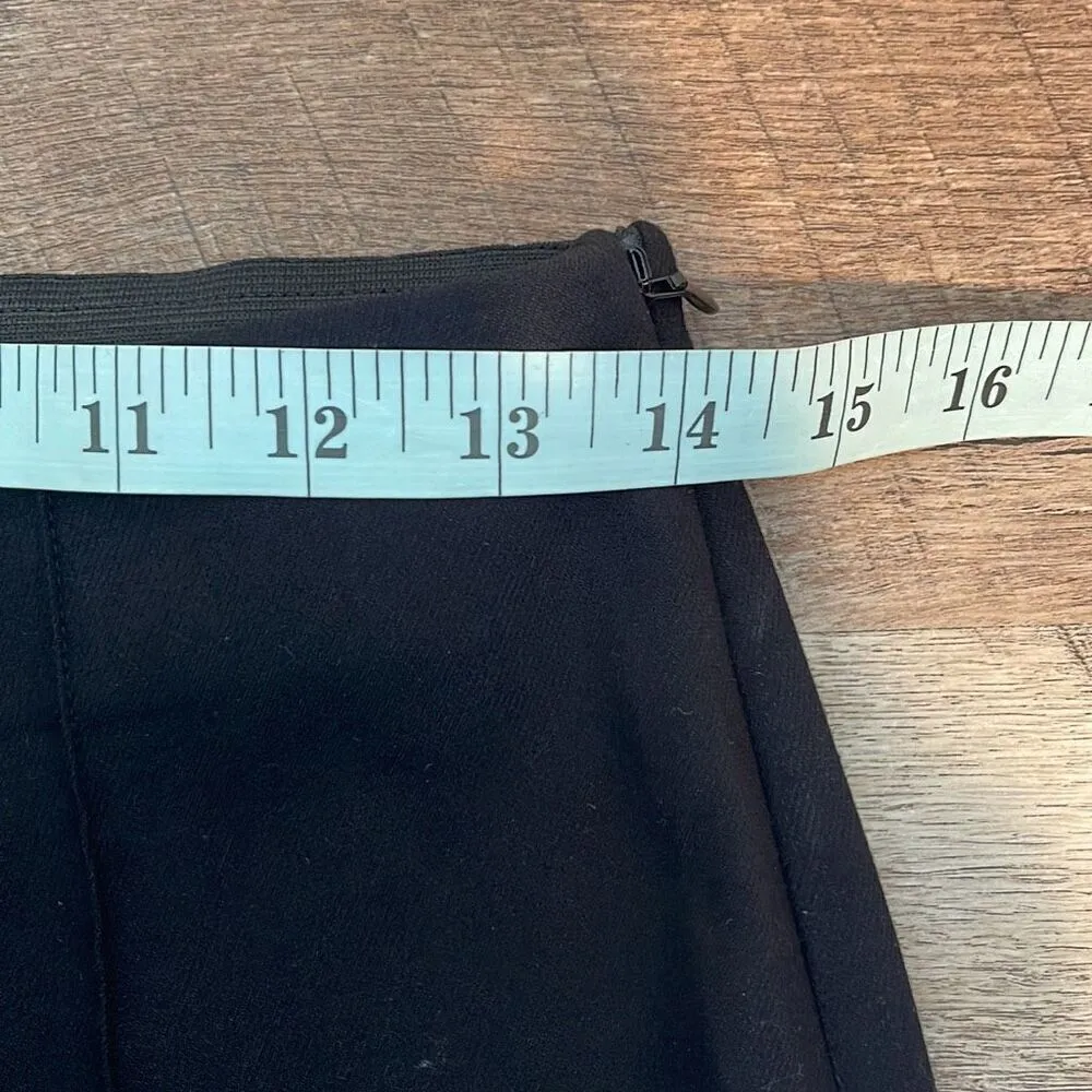 LOFT Womens Side Zip High Waist Seam Detail Ankle Trouser Pants‎ Black Size 6P - Image 9