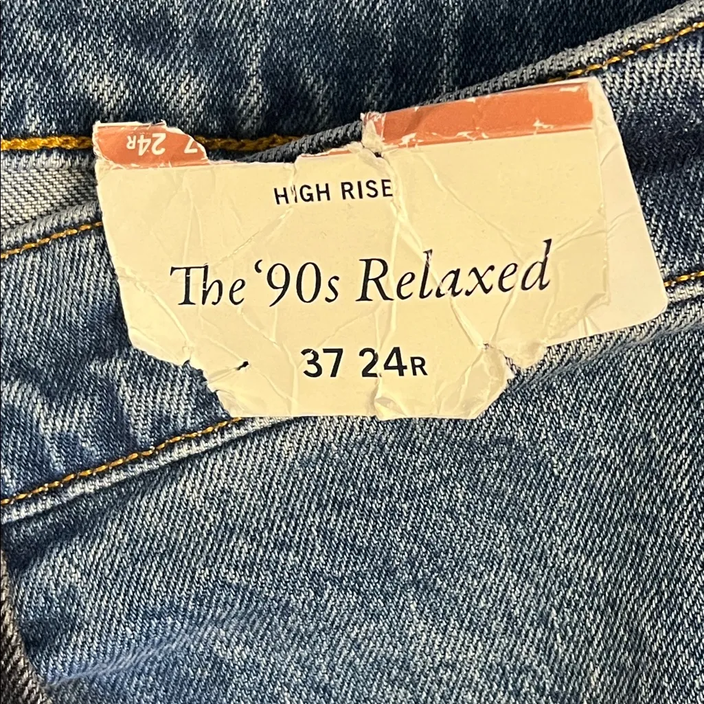 Abercrombie & Fitch Women's High Rise 90s Relaxed Two Tone Jeans 37/24R NEW - Image 4