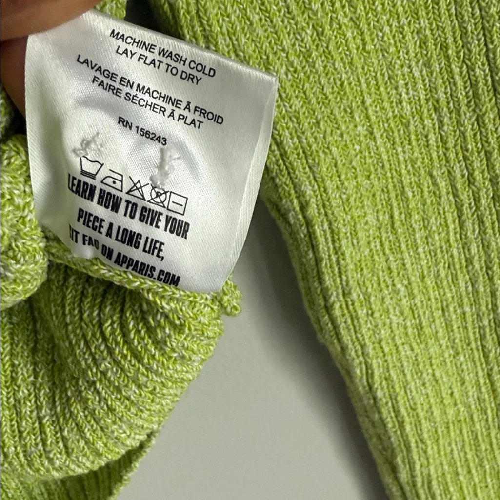 Apparis Brittney Ribbed Cardigan Green Size M - Image 7