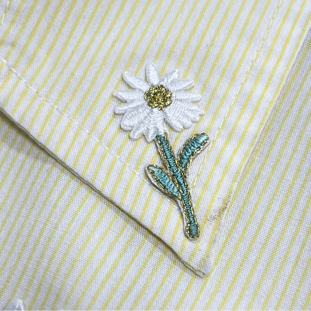 Get Lucky U.S.A. Large stripes Embroidered Button down Shirt - Image 12