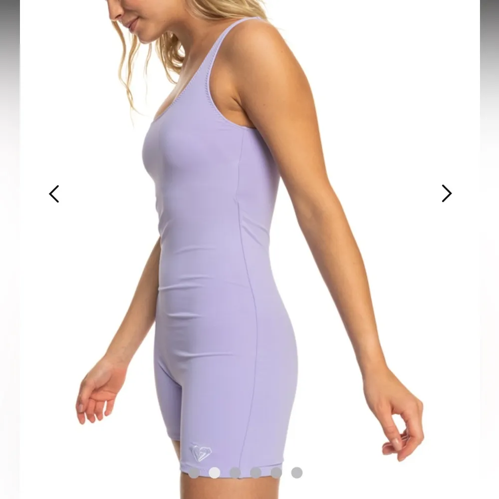 Roxy  Kelia Lavender Purple Asymmetrical Workout Bodysuit Romper Small - Image 3