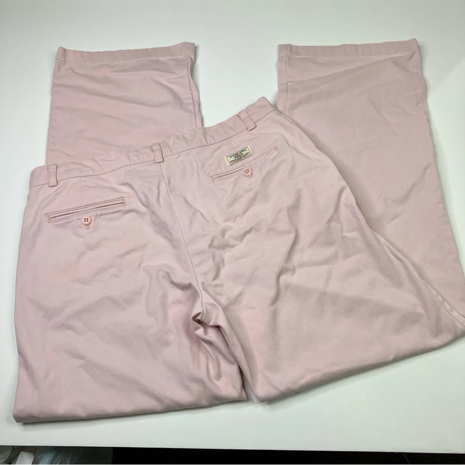 Ralph Lauren | Classic Chino Light Pink Straight Leg Pants 100% Cotton Womens 10 - Image 4
