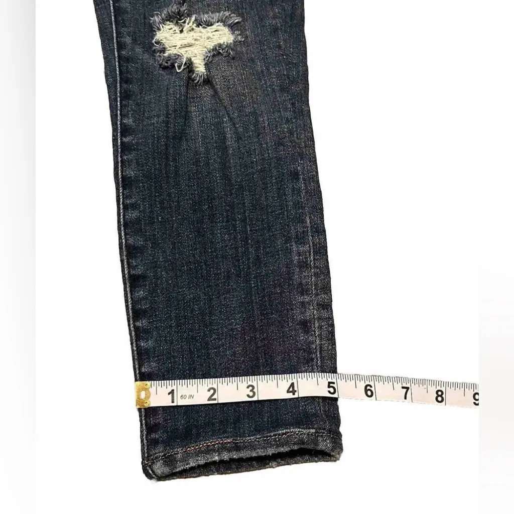 Abercrombie & Fitch Simone High Rise Super Skinny Jeans Size 27/4S Distressed - Image 11