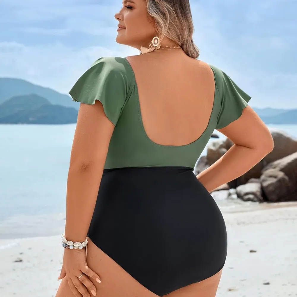 Blooming Jelly Women's Plus Size One Piece Swimsuit Tummy Control 3X 16-18 - Image 2