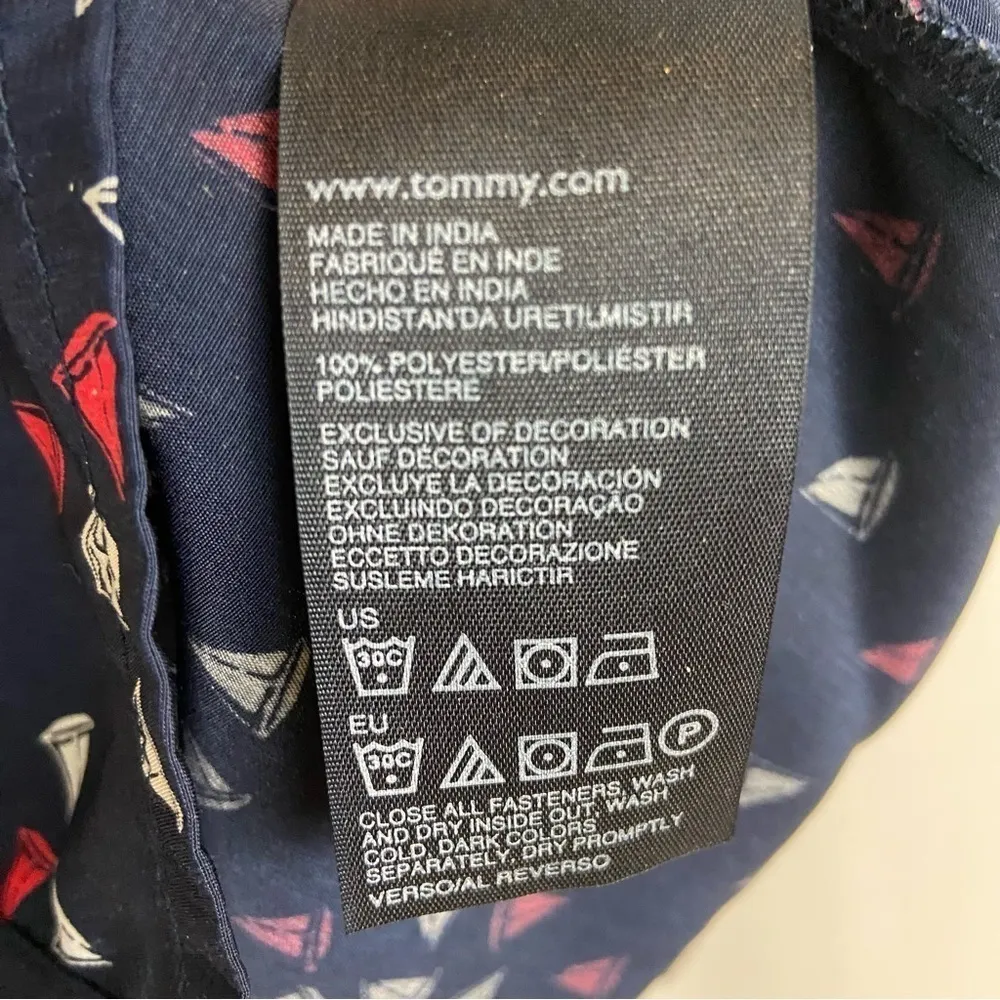 Tommy Hilfiger Red White & Blue Nautical Sailboat Top Women’s Size Large - Image 7