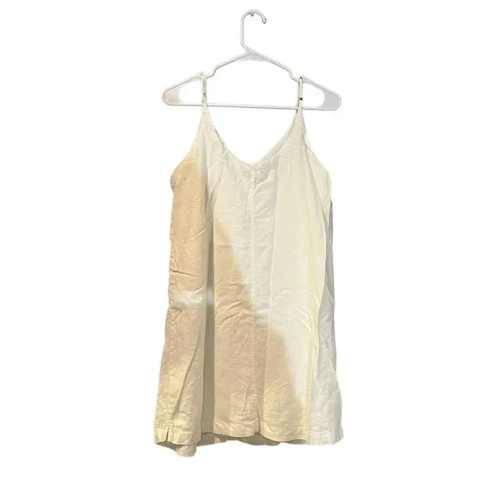 Thread and Supply White Button Down Mini Dress Size Large - Image 5