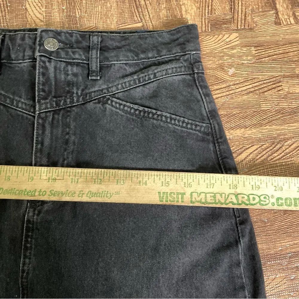 FREE PEOPLE WE THE FREE COME AS YOU ARE DENIM‎ MAXI SKIRT - BLACK 2 - Image 8