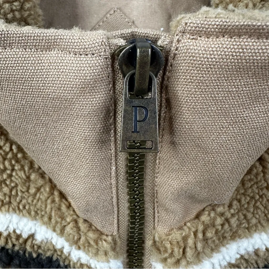 Pendleton Brooke Chimayo Sherpa Jacket Womens Large Full Zip Fleece Coat - Image 6