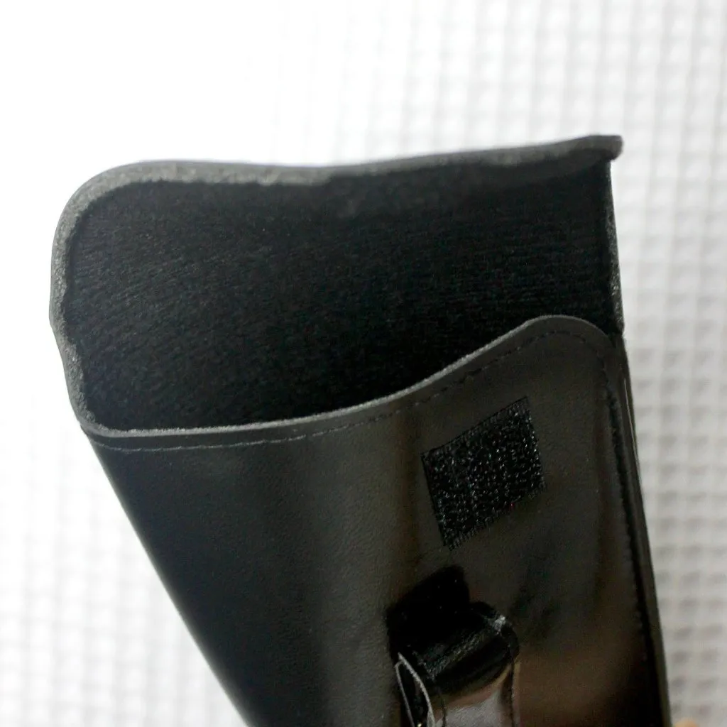 Black Vinyl Eyeglasses Sunglasses Pouch Case with Belt Pocket Clip - Image 4