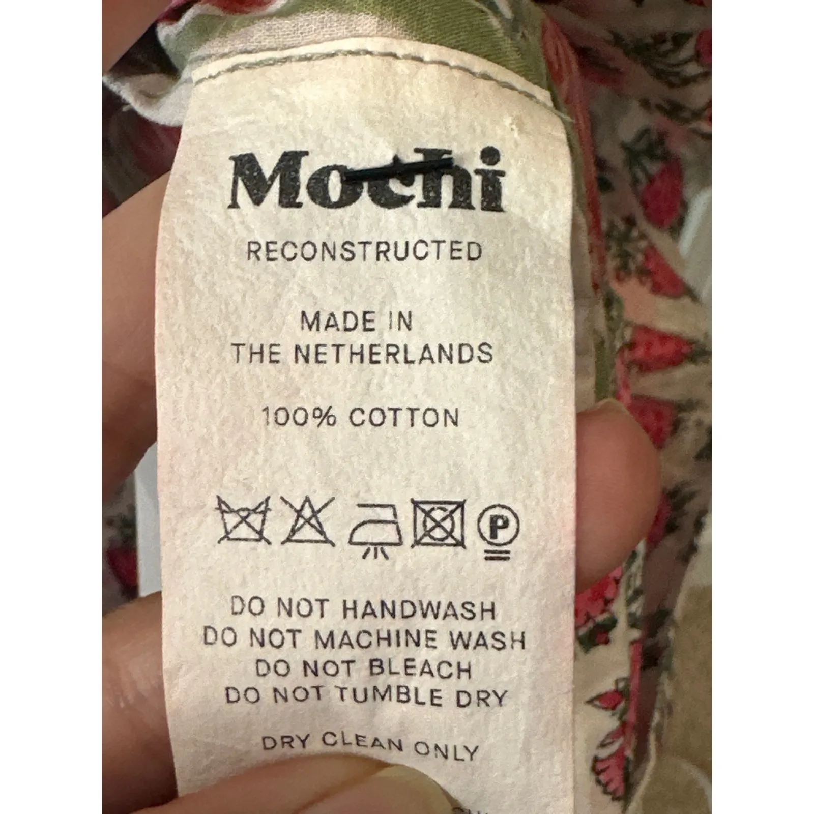 All Things Mochi Red Green Floral Cotton Tie Back Shift Dress Size XL - Image 11