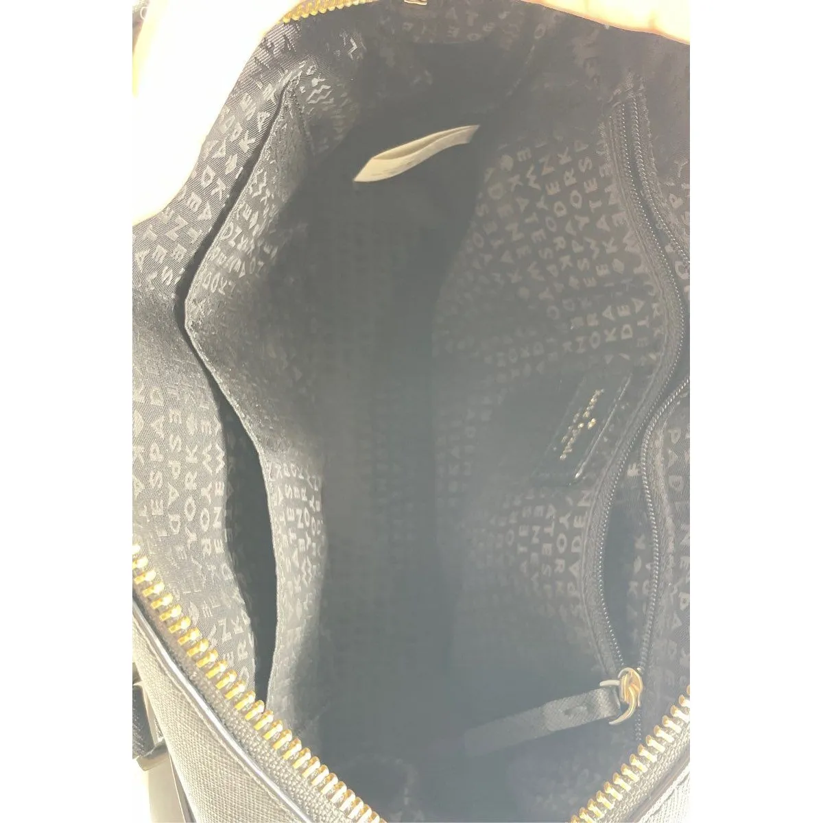 Kate Spade Black "Lanae" Laurel‎ Way Black Satchel Crossbody Handbag - Size M - Image 6