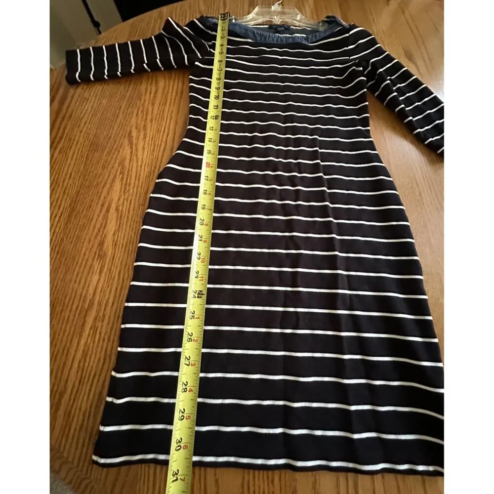 Tommy Hilfiger Women's Striped Dress XS Black & White 3/4 Sleeve - Image 4