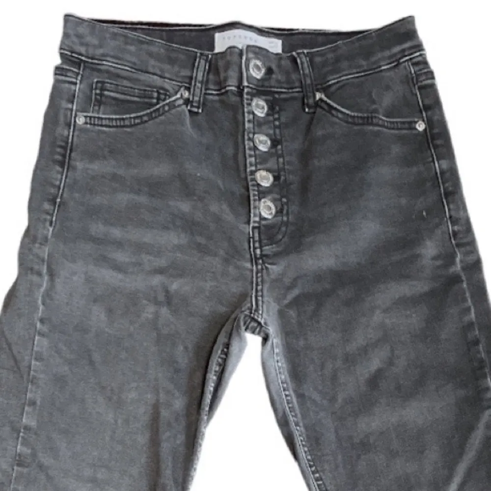 TopShop Jamie High Waist Skinny Jeans Faded Black Size 28 - Image 2