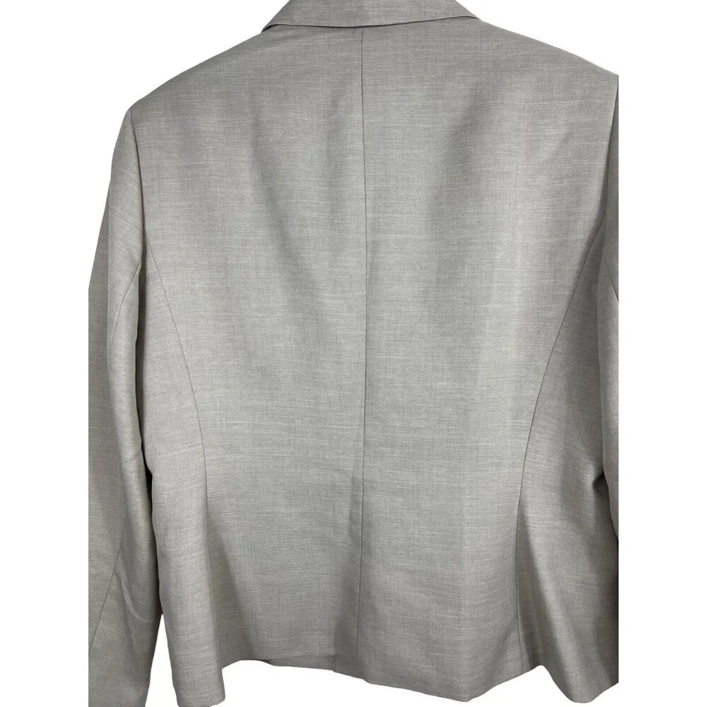 Dressbarn Jones Studio Beige/Tan Button Up Blazer Jacket 10 NWT - Image 5