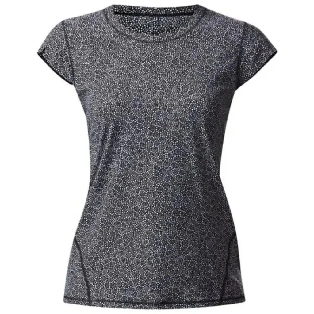 Lululemon Sunaway Runaway Freckle Flower Black White Short Sleeve Tee - Image 3