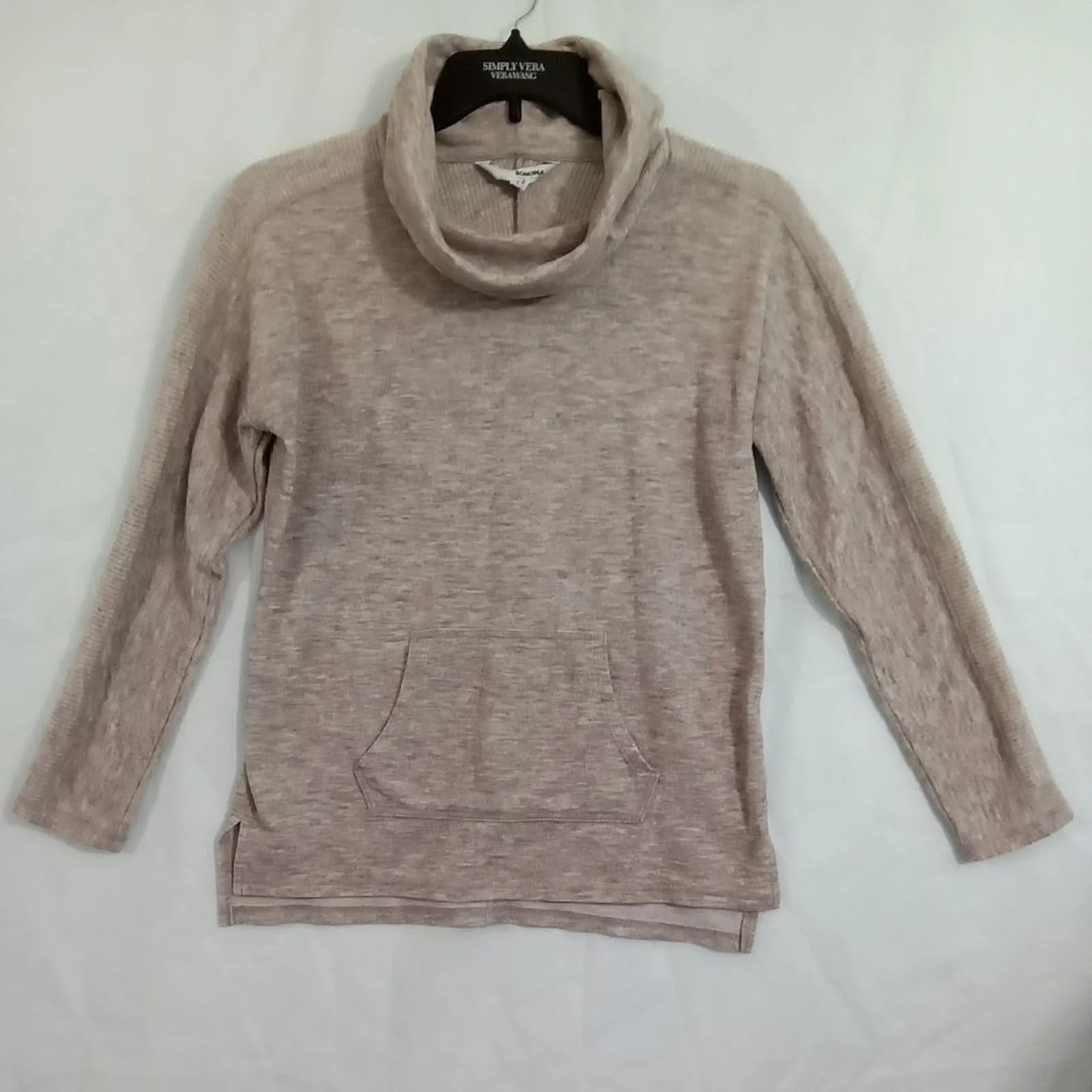 Sonoma Beige Medium Cowl Ribbed‎ Pocket Long Sleeve - Image 2