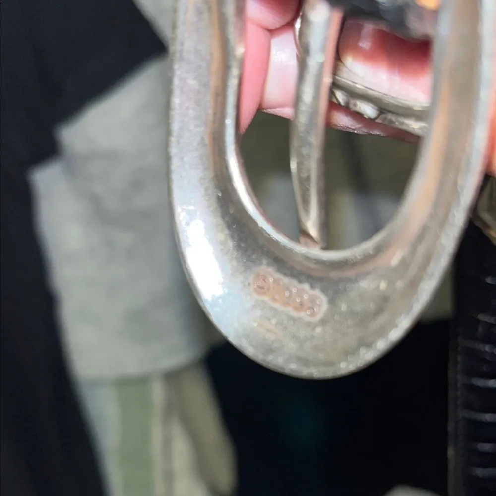 Brighton vintage 1996 Black Leather Belt with Silver Accents - Image 6