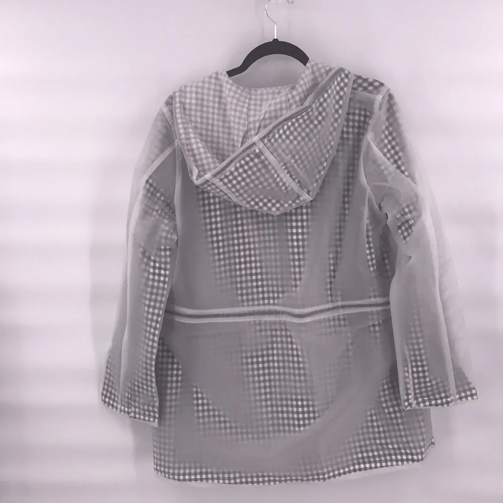 NWT Shoptiques Amanda green black gingham raincoat Size XL - Image 5