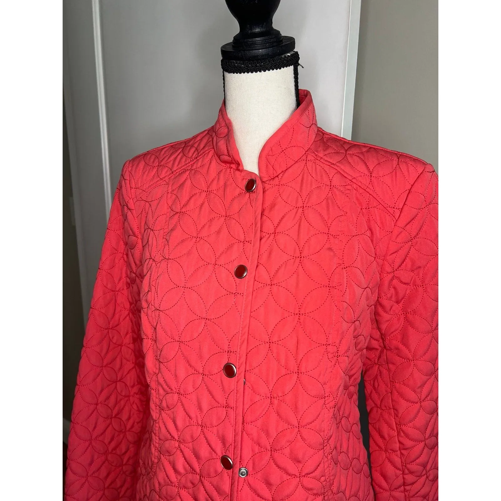 RQT Womens Quilted Riding Jacket Size Small Peach Jacket - Image 3