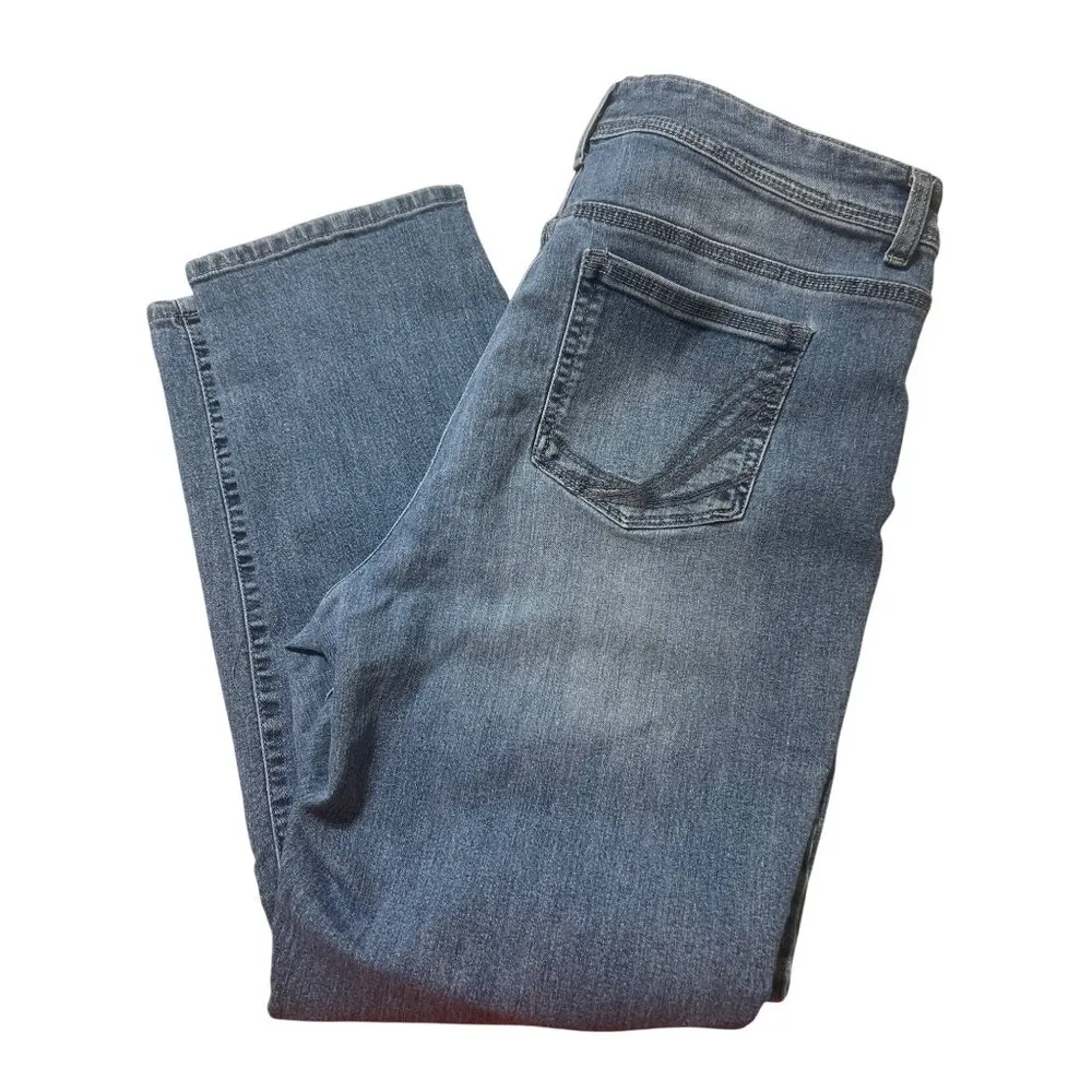 Style & Co Straight Leg Blue Denim Jeans Womens Cotton Blend Stretch Sz 16 Short - Image 3