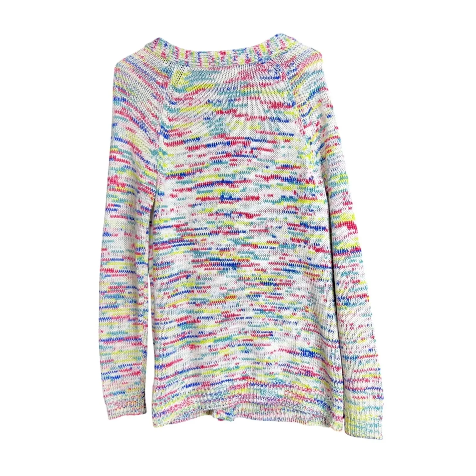 United States Sweaters Multicolor Knit Cardigan Sweater Womens Medium Boho Cozy - Image 3