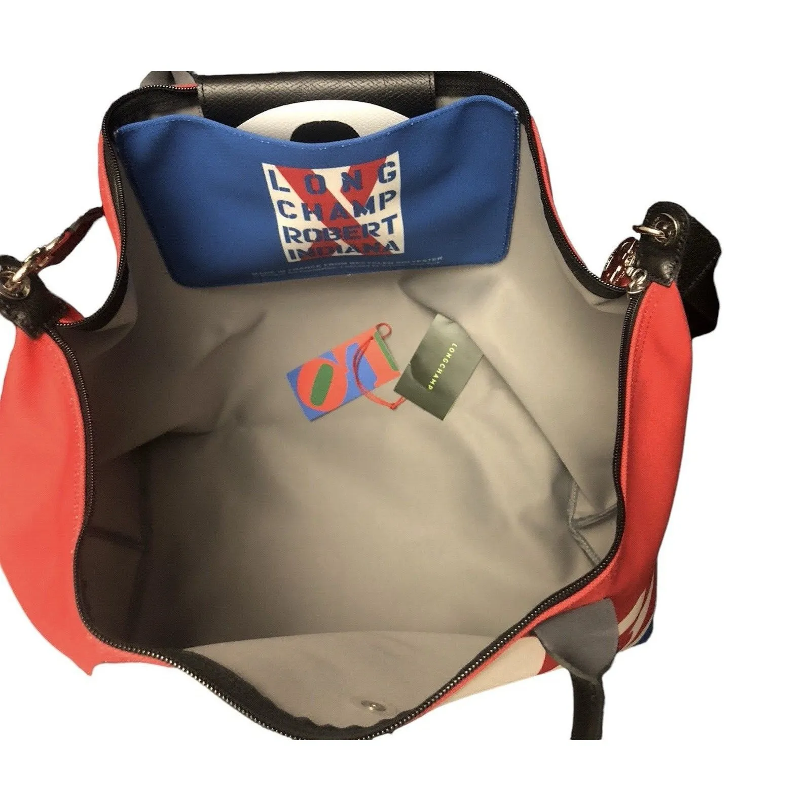 Longchamp Le Pliage X Robert Indiana LOVE Canvas XLarge Travel bag New - Image 6