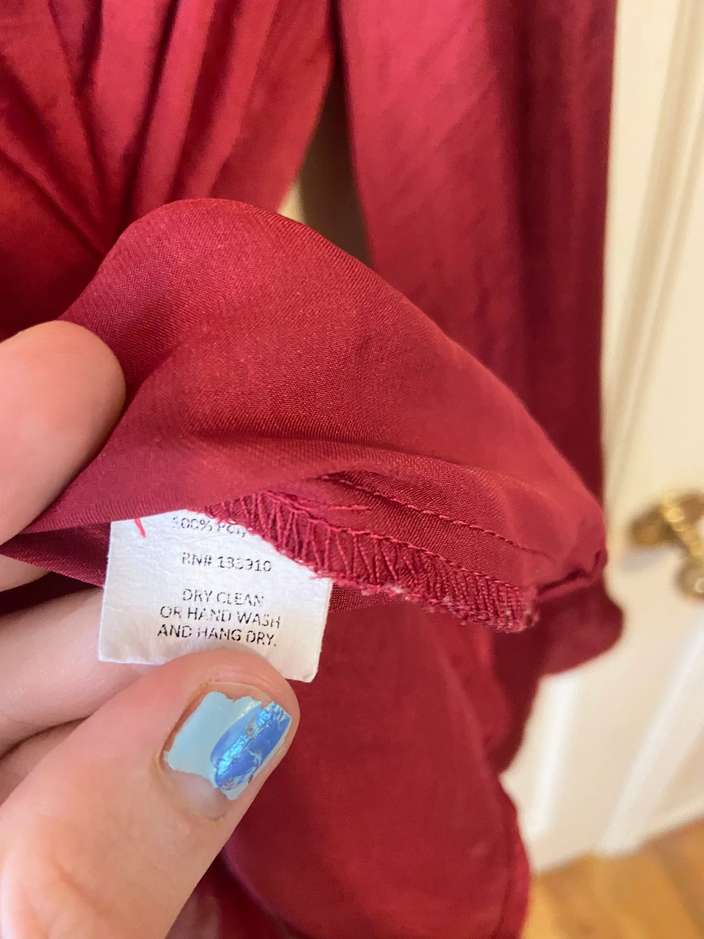 brynn bell sleeve blouse ruby satin - Image 5