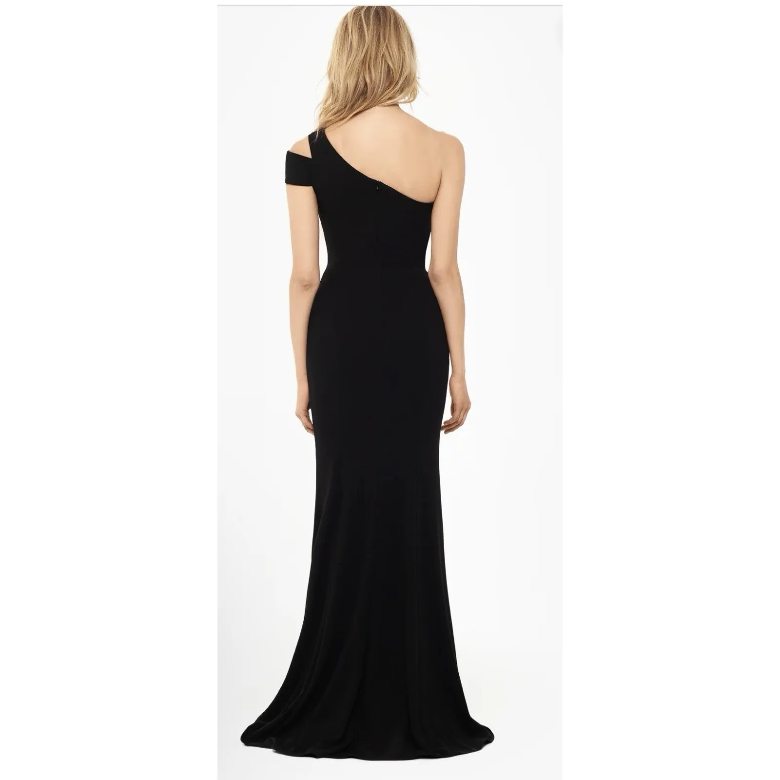 Betsy &‎ Adam Cutout One Shoulder Floor Length Gown Black $239 New Size 8 - Image 12