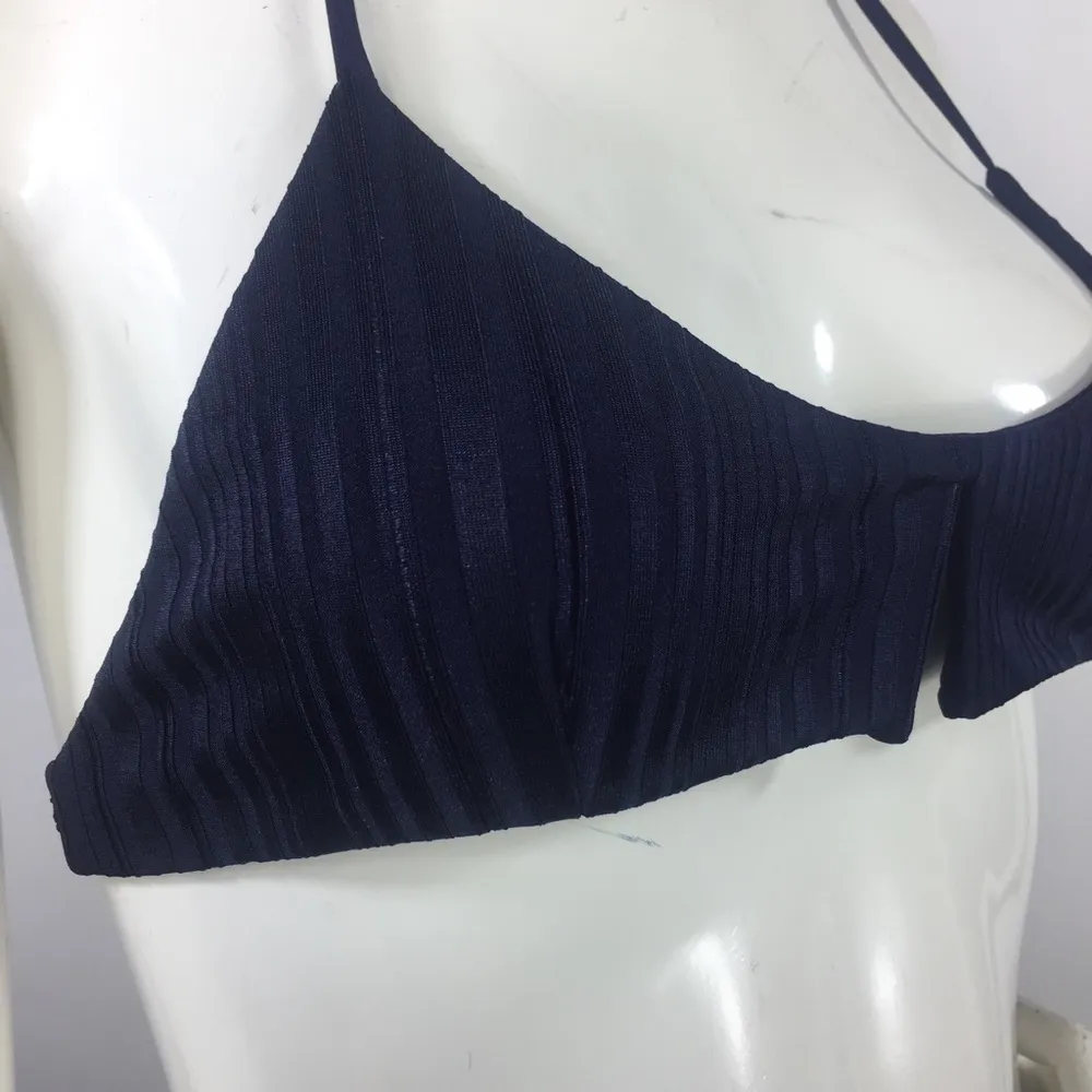 TAVIK Slinky Ribbed Bikini Top Evening Blue XS - Image 4