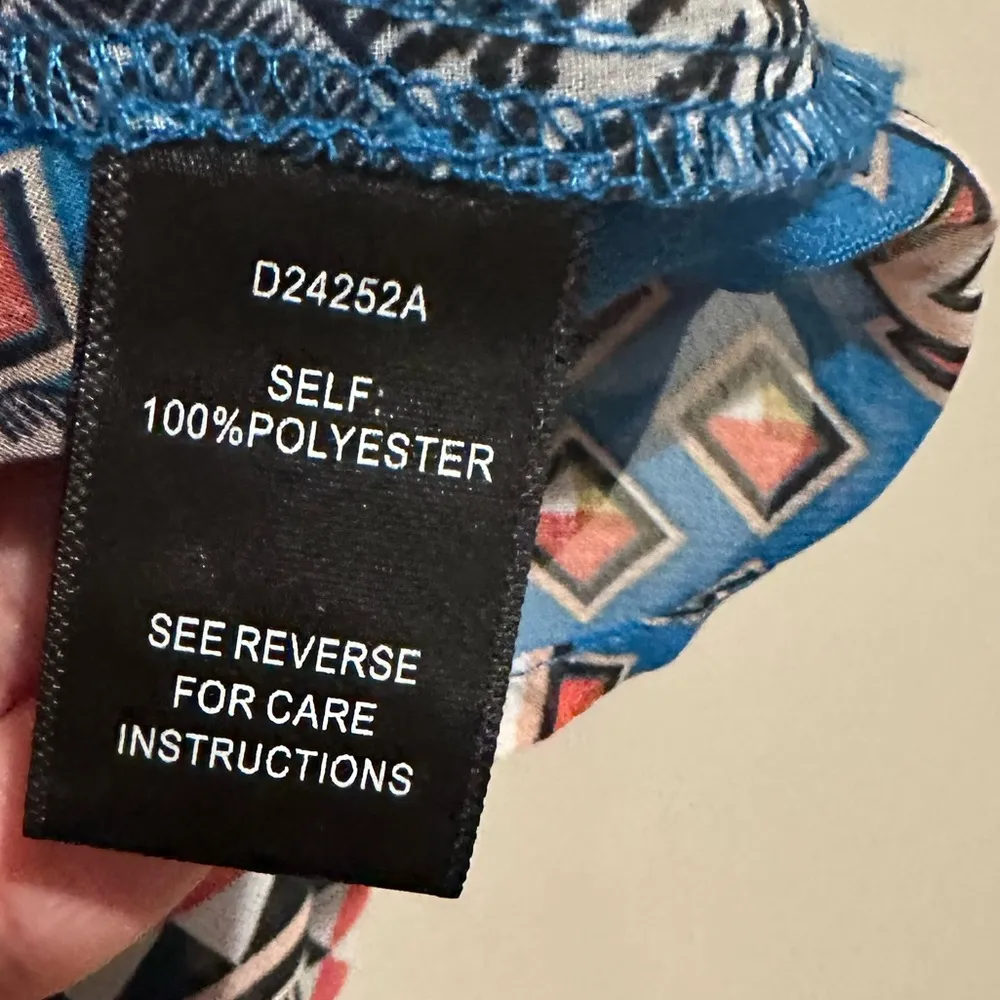 AAKAA KIMONO BOHO FLORAL PRINT EMPIRE WAIST TASSEL TIE DUSTER M - Image 4