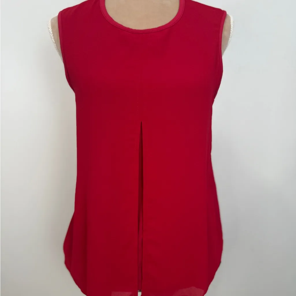 Armani Exchange Bold Red Sleeveless Blouse - Image 6