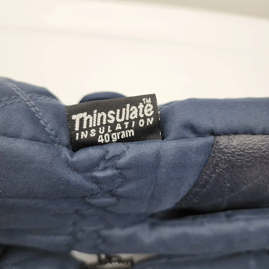 The Glove 3M Thinsulate Navy Winter Gloves Fleece Lined Adjustable Strap OS Blue - Image 7