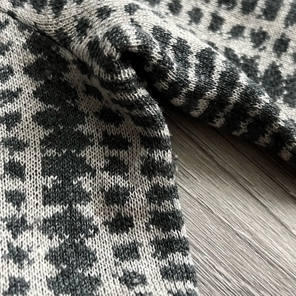 Eileen Fisher Ash Gray Sleek Tencel Merino Wool Boxy Sweater Top | Small - Image 9