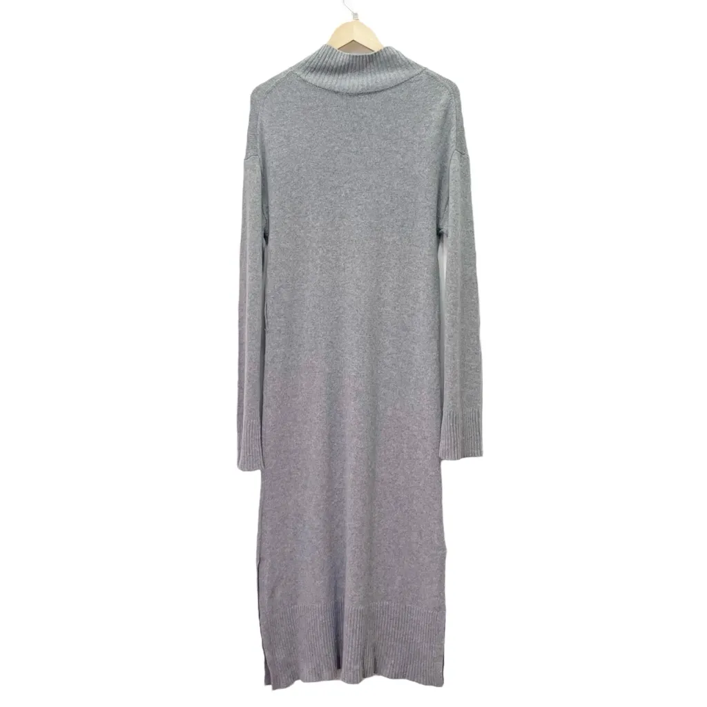 Rails Mila Heather Grey Merino Wool Blend Mockneck Sweater Dress Midi Size Large - Image 2