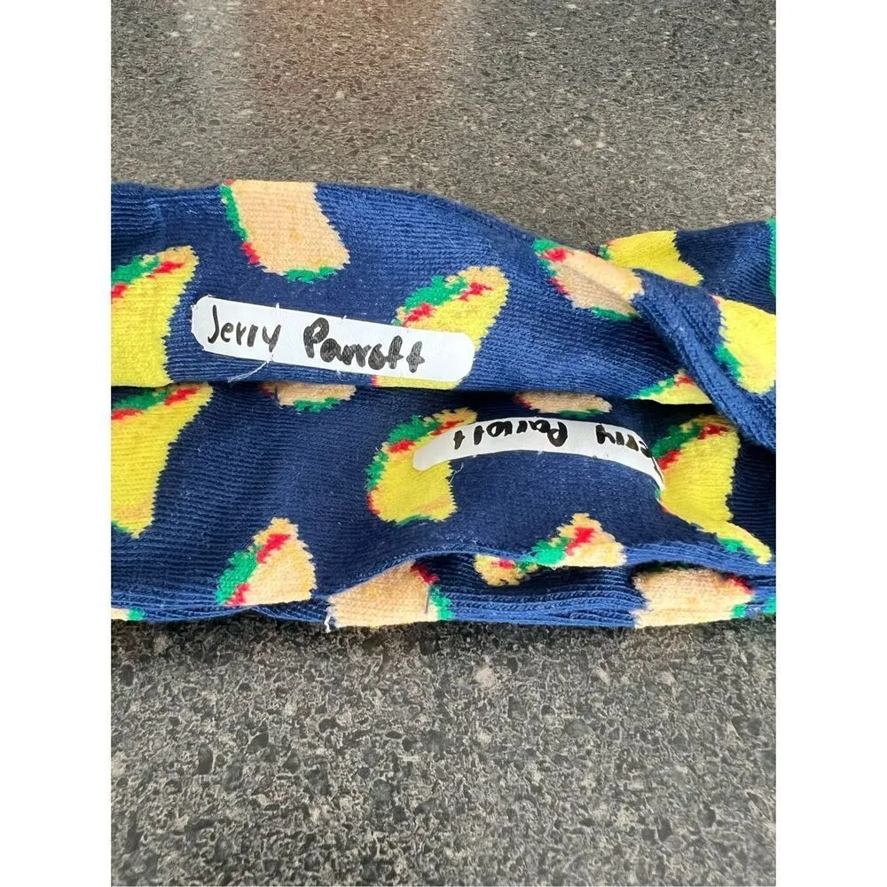 Taco Printed Socks New Men Novelty Dad Gift Size 6 - Image 4