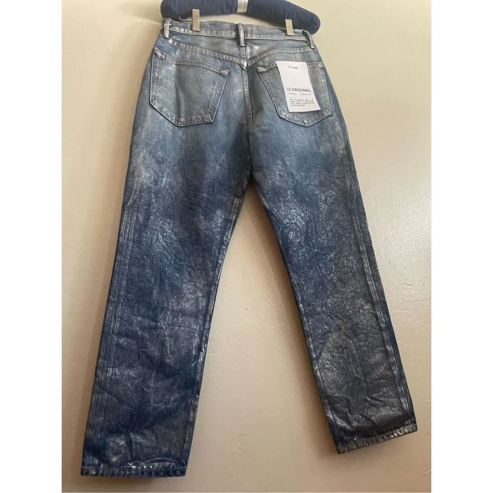 frame denim FRAME le original chromed crackle jeans size 27 - Image 5