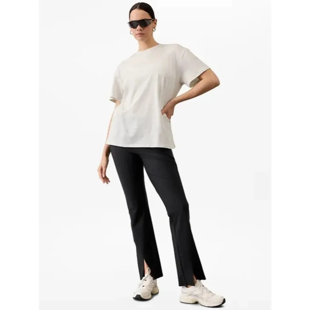 Athleta M True Cotton Tee Fog Heather Gray Medium - Image 3