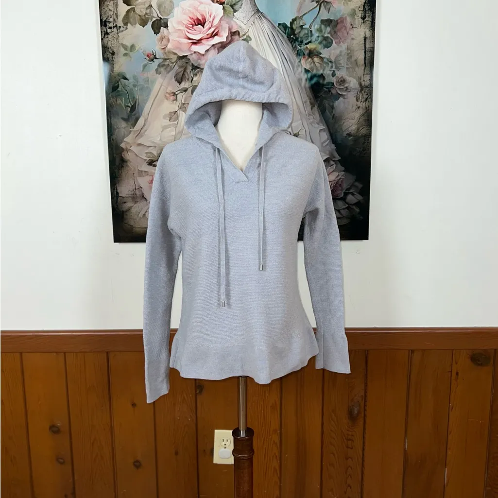 Cozy Aspen Extra Fine Merino Wool Gray Hoodie Sweater! Size XL - Image 3