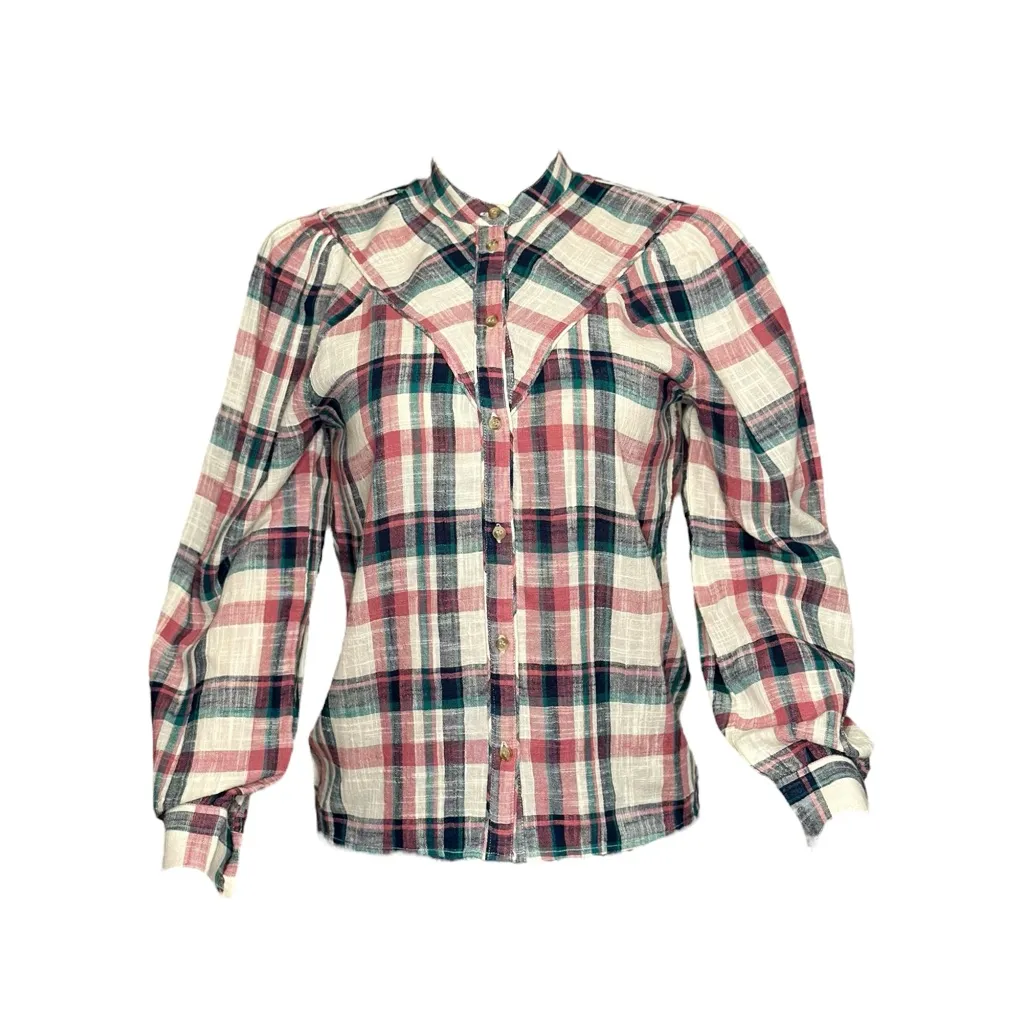 SÉZANE Doria Shirt, San Francisco Check, FR34/US2 - Image 5