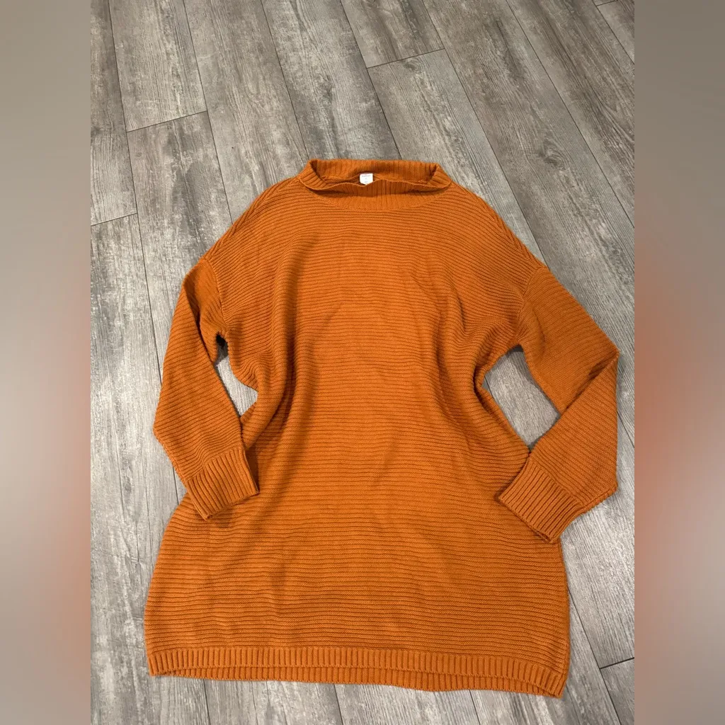 Melrose and Market Vibrant Orange Turtleneck Sweater - Image 5