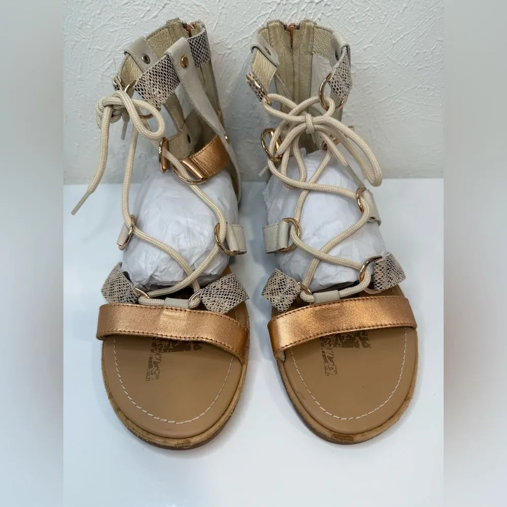 Sorel Ella Gladiator Lace-Up Sandals Women’s Size 8 Natural EUC - Image 2
