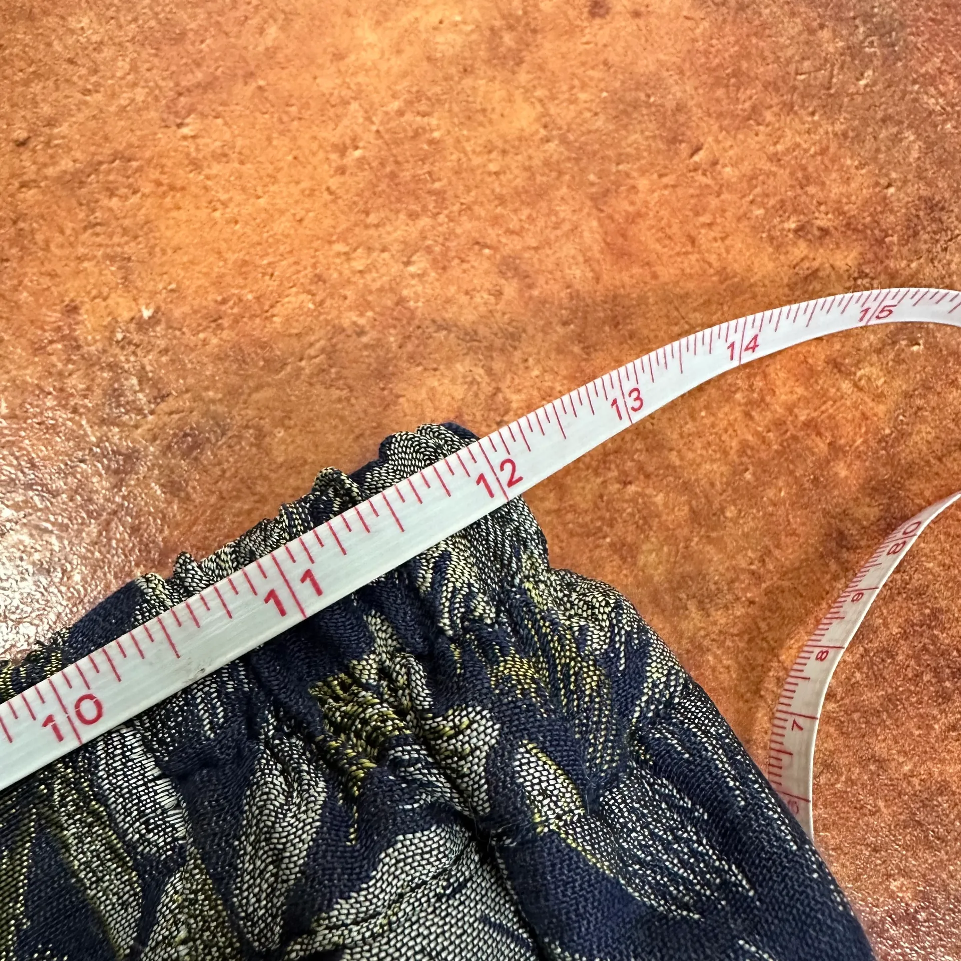 Atelier Camille Paris Navy Gold Stretchy Brocade Pants Size Blue - Image 6