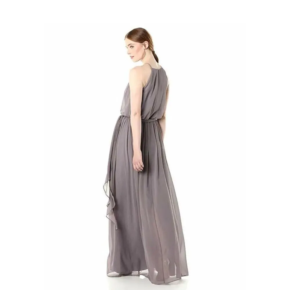 Donna Morgan Collection Alana Halter Blouson Gown Gray Women’s 6 - Image 4