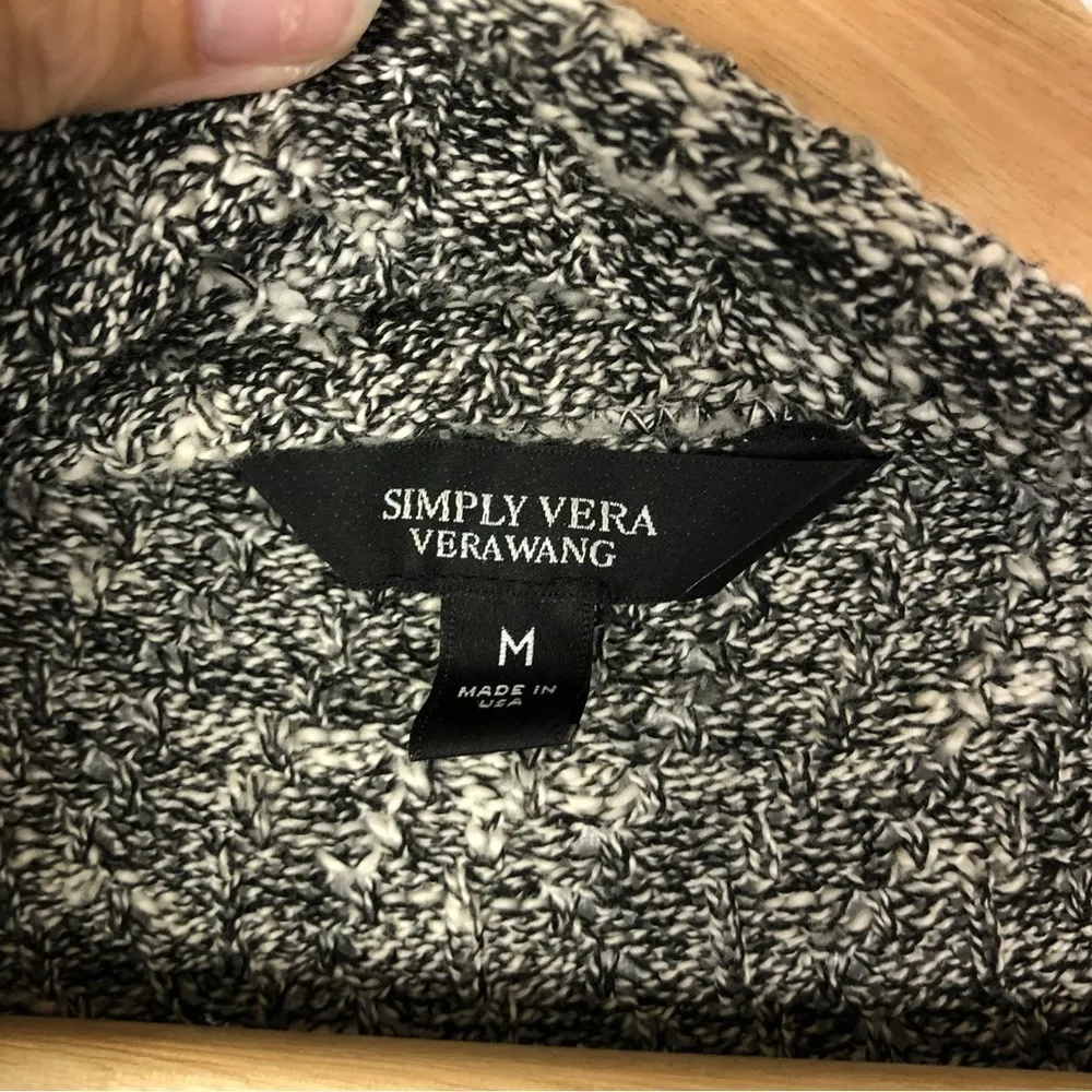 Simply Vera Vera Wang Gray Ombre Knit Cardigan Sweater M - Image 5