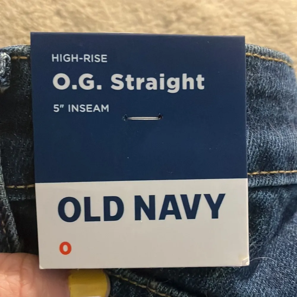 NWT Old Navy High Rise, O.G Straight Jean Shorts, Size 0 - Image 5