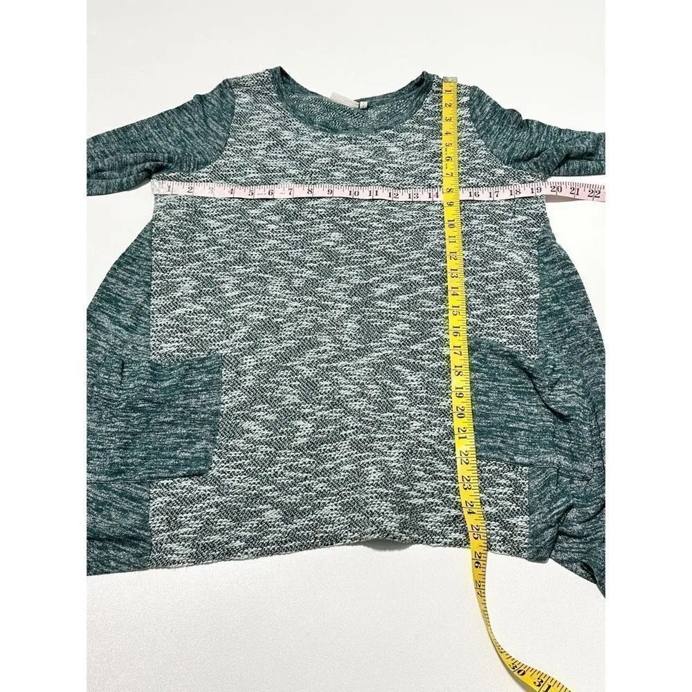 Logo by Lori Goldstein Women's Long Sleeve Pullover Tunic Top Green Size Medium - Image 6