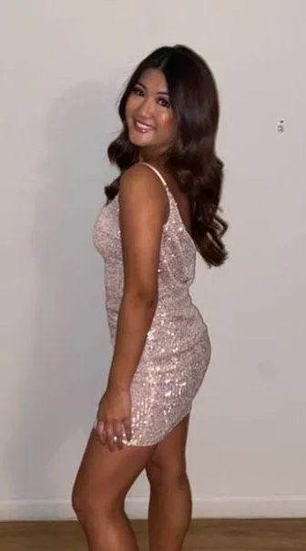 Rosegold Sequin Dress Pink - Image 2